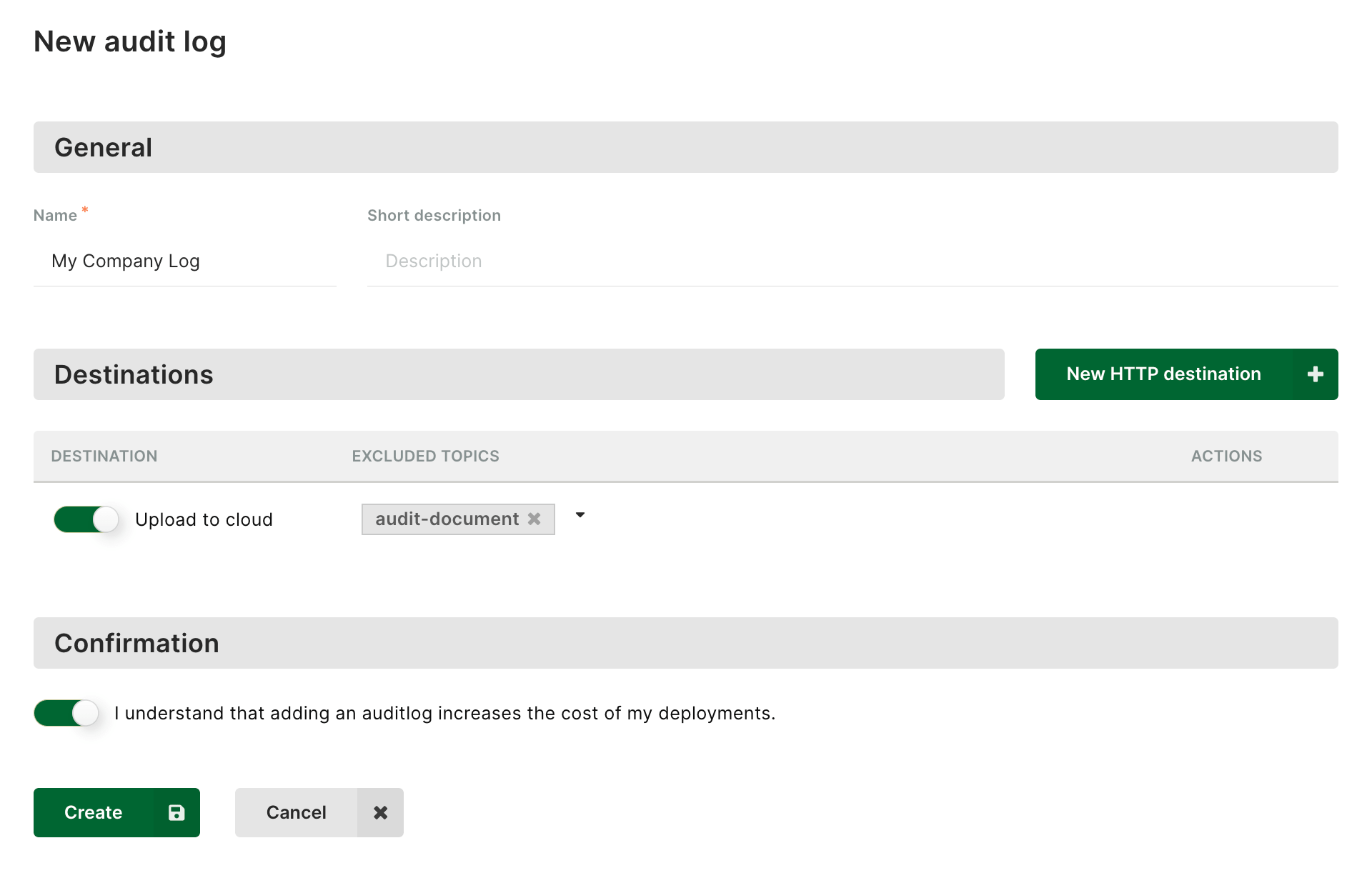 Arango Managed Platform Audit Log