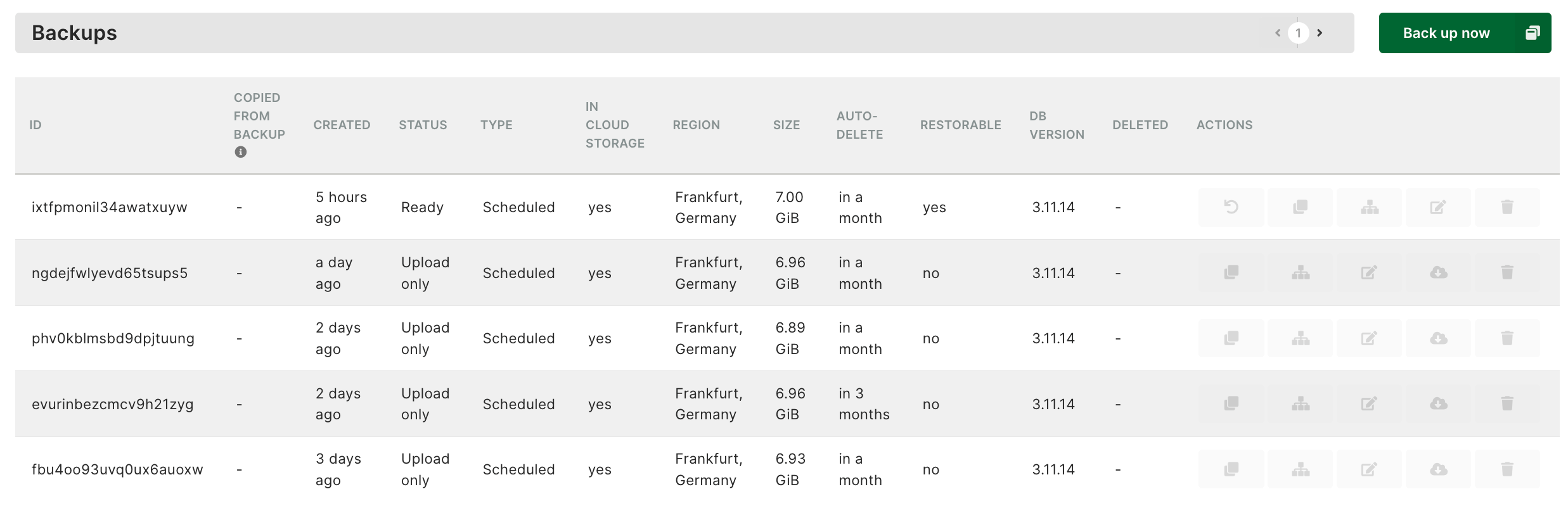 Arango Managed Platform Back up Now
